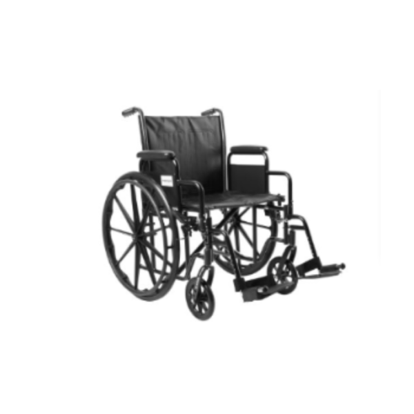 McKesson Dual Axle Wheelchair with Desk Length Arm and Swing-Away Footrest