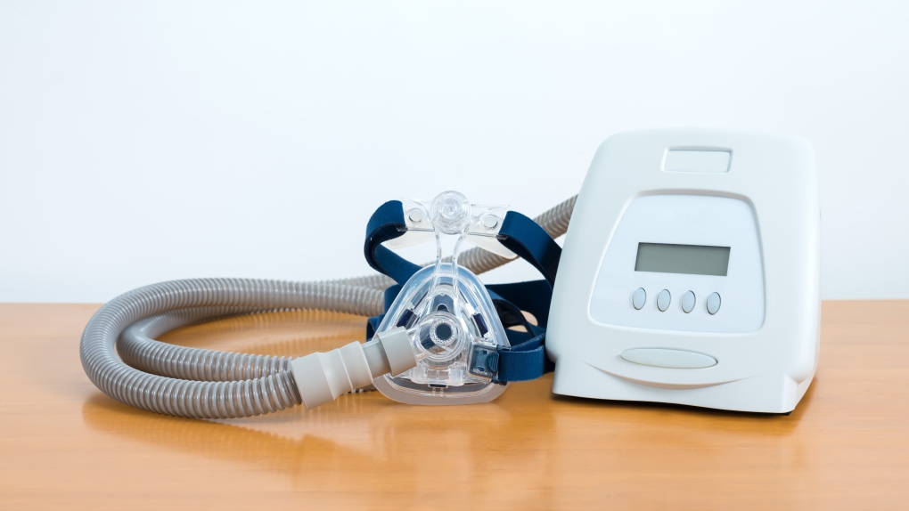 CPAP machine on a table