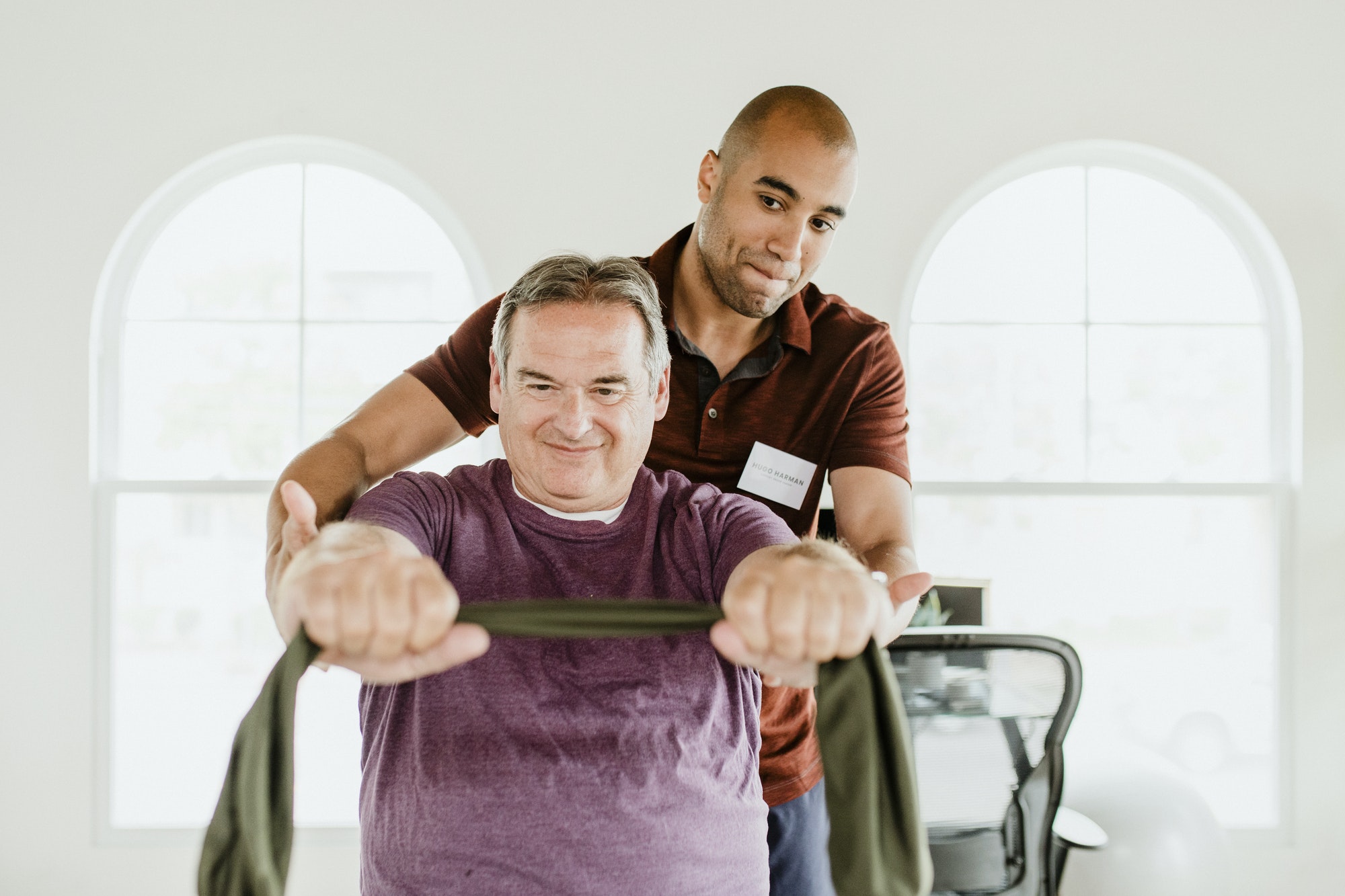 Man in physical therapy